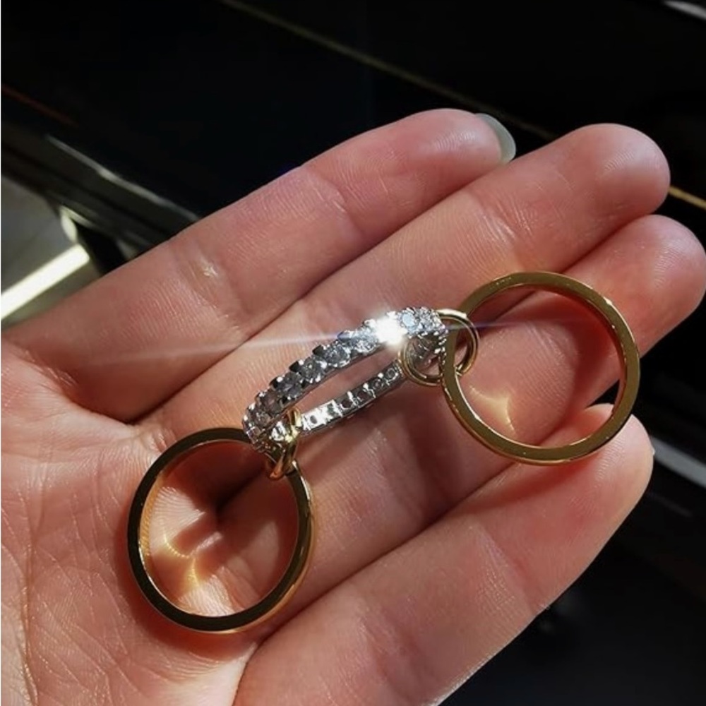 🆕Two Tone Mixed Metal Gold and Silver Women's Ring Size 7 - Picture 4 of 6
